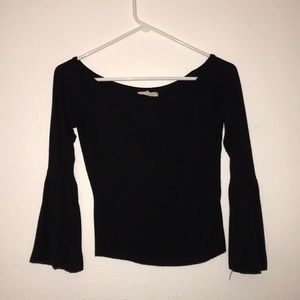 LA Hearts black bell sleeve top